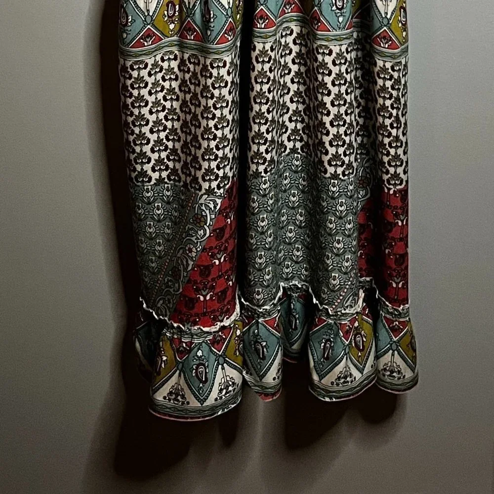 GWENDA PRINTED ADJUSTABLE TASSEL MAXI DRESS Size M - Picture 12 of 16